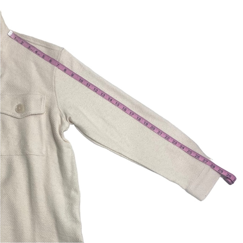 Sanctuary Frankie Cotton Polyester Blend Knit Cream Shacket Shirt Jacket Size S - Picture 11 of 14